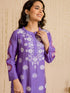 Farheen in Fizaa Purple Chikankari Chanderi Silk Kurta
